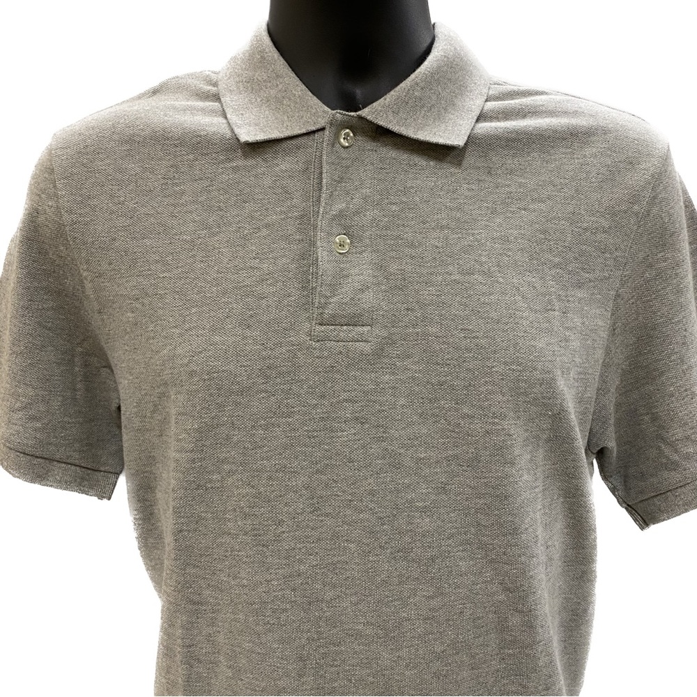 Landsend Canvas Polo Shirt Medium Gray